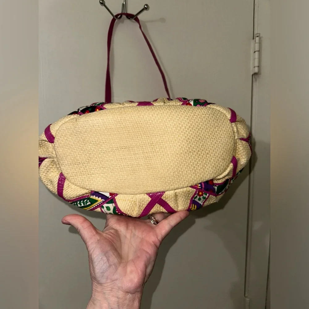 Vera Bradley Retired Limited Edition Viva La Vera Straw Hobo Style Bag